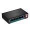 Switch 4 porturi Gigabit Long Range 200m PoE+, 1 port Gigabit - TRENDnet TPE-LG50