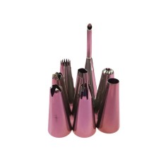 Set 8 duiuri ornat din inox, Rose, 59COF