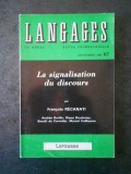 FRANCOIS RECANATI - LA SIGNALISATION DU DISCOURS