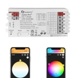 Cumpara ieftin Controller Smart LED 5 in 1 GLEDOPTO ZigBee Pro+, RGB+CCT/RGBW/RGB/CCT/Dimmer, DC12-24V, 20A, GL-C-201P