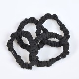 Set 4 elastice de par negre cu aspect satinat