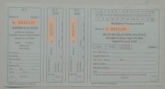 QW13 10 - 2009 - militar - document transport gratuit pentru militari - clasa I