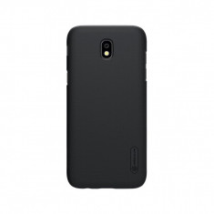 Husa Nillkin Super Frosted Shield Neagra + Folie Sticla Pentru Samsung Galaxy J7 J730 (2017)