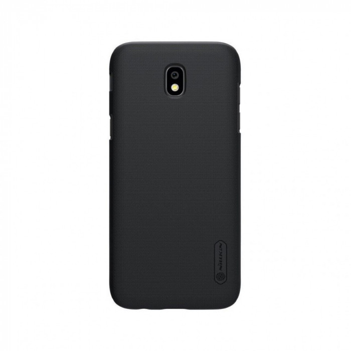 Husa Nillkin Super Frosted Shield Neagra + Folie Sticla Pentru Samsung Galaxy J7 J730 (2017)