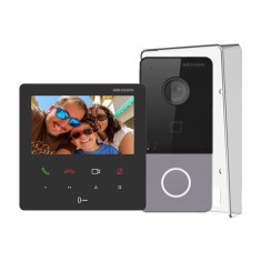 KIT videointerfon pentru 1 familie, Wi-Fi 2.4Ghz, monitor 4.3 inch - HIKVISION DS-KIS606-P