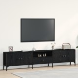 VidaXL Dulap TV cu sertar, stejar negru, 200x25x44 cm, lemn prelucrat