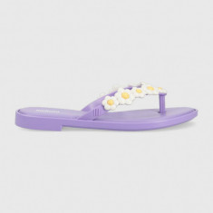 Melissa slapi MELISSA FLIP FLOP SPRING AD femei, culoarea violet, cu toc plat, M.33715.AL242