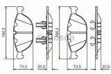 Set placute frana,frana disc BMW Seria 5 (E60) (2003 - 2010) BOSCH 0 986 494 349