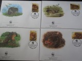 Belarus-WWF,fauna castori-set complet FDC