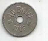 No(3) -moneda-Romania- 1Bani 1906, Nichel