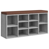 Cumpara ieftin Banca pentru pantofi, gri sonoma, 103x30x48 cm, lemn prelucrat