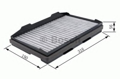 Filtru polen / aer habitaclu SAAB 9-5 Combi (YS3E) (1998 - 2009) BOSCH 1 987 432 401 foto