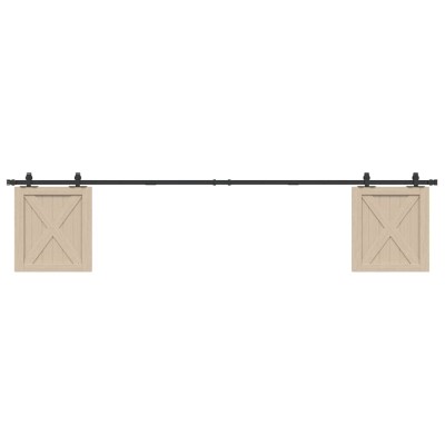 Set uși glisante pentru dulap 244 cm oțel carbon foto