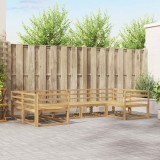 vidaXL Set de canapele de exterior 6 pcs Alb Lemn Solid de Acacia 3386918
