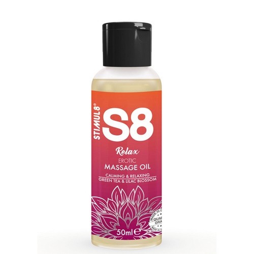 Masaj - Stimul8 S8 Ulei de Masaj 50ml Ceai Verde si Flori de Liliac Amestec Unic de 3 Uleiuri Puternice
