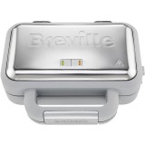 Aparat de vafe/gofre Breville VST072X-01, 850W, capacitate 2 gofre, placi antiaderente si detasabile Duraceramic, indicatoare luminoase, inox/alb