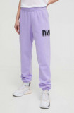 Cumpara ieftin Dkny pantaloni de trening culoarea violet, cu imprimeu