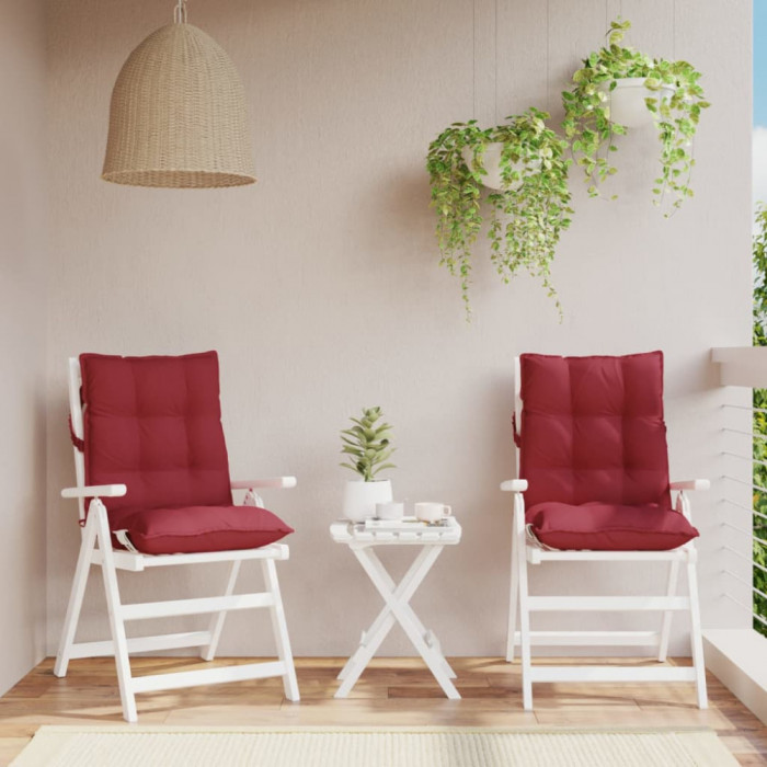 Perne scaun cu spatar mic, 2 buc., rosu, textil oxford GartenMobel Dekor