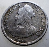 J.449 PANAMA 5 CENTESIMOS DE BALBOA 1904 ARGINT