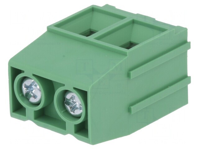 Regletă Conexiuni PCB 90&deg; 10,16mm 2 Piste