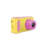 Camera foto-video pentru copii, elSales ELS-CFF1 cu ecran LCD, acumulator integrat, galben/roz