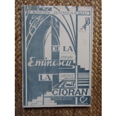 Simion Barbulescu - De la Eminescu la Emil Cioran