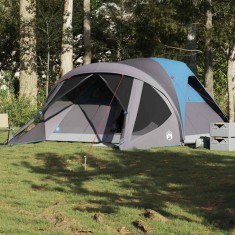 vidaXL Cort de familie tunel pentru 6 persoane, albastru, impermeabil 4009459