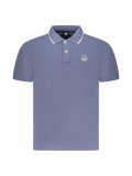 Cumpara ieftin Tricou polo barbati, cu mini logo brodat si detalii pe guler, Regular fit, Indigo, S