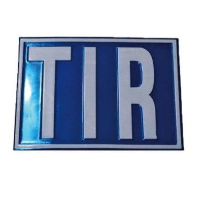 Placuta metalica TIR din otel reliefat foto