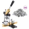 VidaXL Presă insigne cu 500 piese de insignă, 58 mm, ștanță rotundă