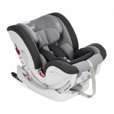 Scaun auto U-Grow, 3 pozitii, fixare isofix, 0-12 ani, 0-36 kg, Alb/Gri