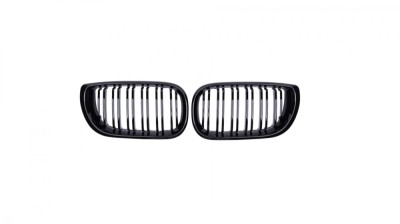 Set 2 grile duble, negru lucios, M Design pentru BMW E46 Facelift foto