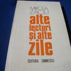 Mircea Zaciu - Alte lecturi si alte zile - 1978