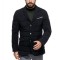 Sacou barbati slim negru cu puf S005