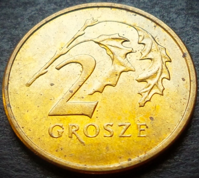 Moneda 2 GROSZY - POLONIA, anul 2002 * cod 3276 = A.UNC