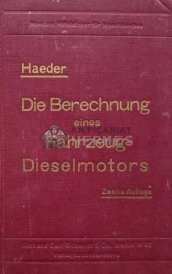 Die Berechnung eines Fahrzeug-Dieselmotors - Haeder (AH8) foto