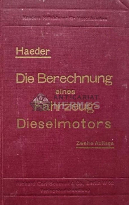 Die Berechnung eines Fahrzeug-Dieselmotors - Haeder (AH8)