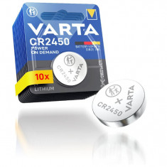 Set 10 Baterii Varta CR2450, 3V, cu litiu, rotunde, tip buton - RESIGILAT