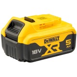 Acumulator Li-Ion DeWALT DCB184 XR 18V 5 Ah compatibilitate multipla, indicator nivel de incarcare, compatibil cu toate uneltele electrice DeWALT 18V