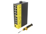 Switch Ethernet neadministrabil cu 16 porturi 5&divide;30VDC