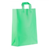 Sacoșă Cadou, Plastic, Verde Menta, Dimensiuni 33x14x45cm, Oem