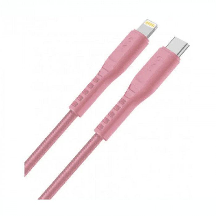 Cablu Date Type C la Lightning Uniq Flex PINK 3A 1.2m Roz