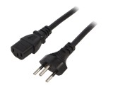 Cablu Alimentare 3x1mm2 IEC C13 SEV-1011 1.8m Negru