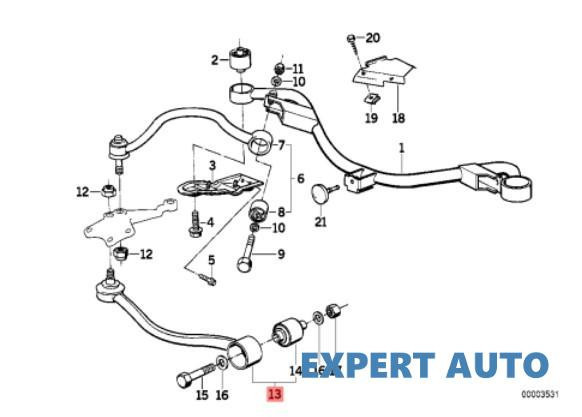 Brat pivot dreapta fata BMW 5 (E34) 1987-1995