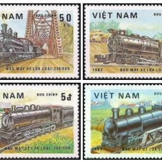 Vietnam 1983 - Locomotive cu aburi, serie neuzata