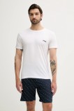 Fila pijamale de bumbac culoarea alb, cu imprimeu, FPS1222