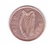 Moneda Irlanda 1 pingin 1968, stare foarte buna, curata, Europa, Bronz