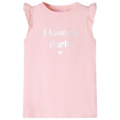 Tricou de copii cu m&acirc;neci cu volane roz deschis 128