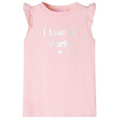 Tricou de copii cu m&amp;acirc;neci cu volane roz deschis 128 foto