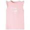 Tricou de copii cu m&acirc;neci cu volane roz deschis 128